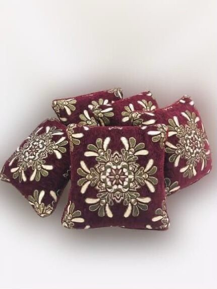 Luxury Velvet Jacquard Cushion Cover Set (5 Pieces)”