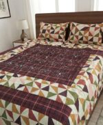 Patches work embroidery bedsheet