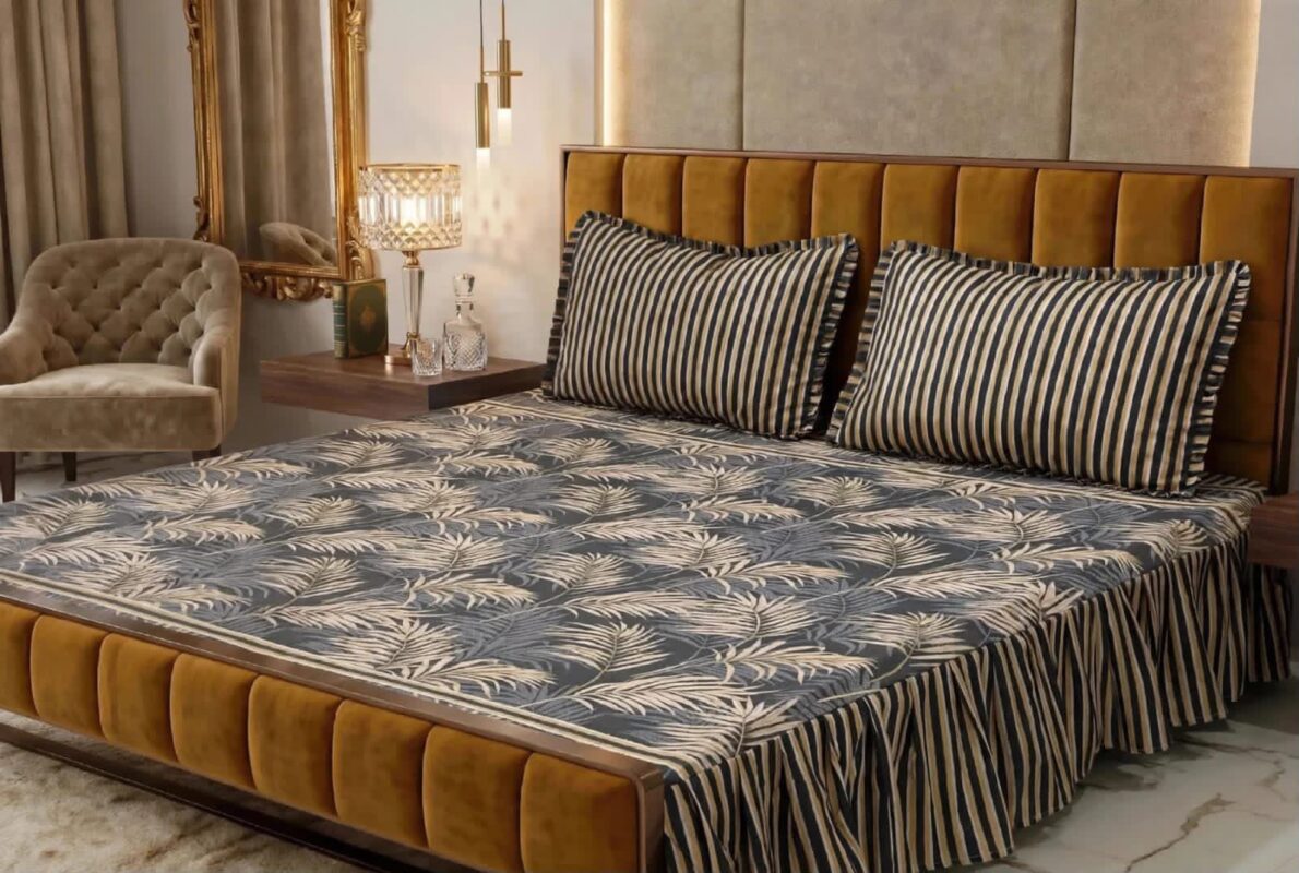 3-Piece stitched bedsheet