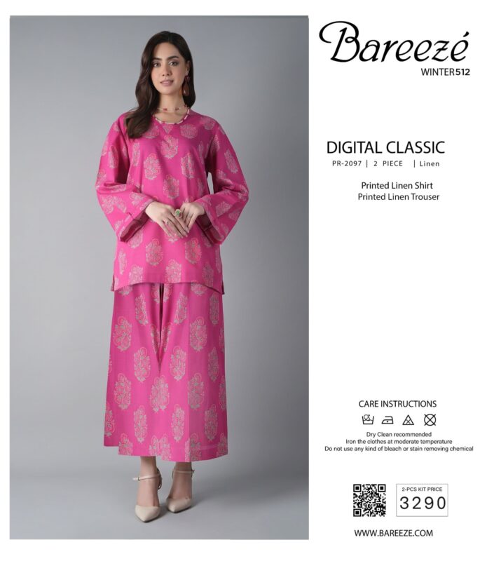 Bareeze e digital printed dress