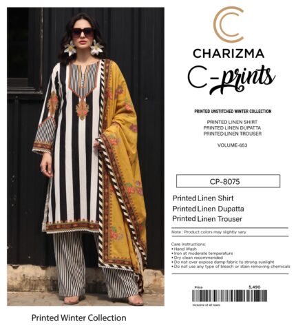 Printed linen three piece dress